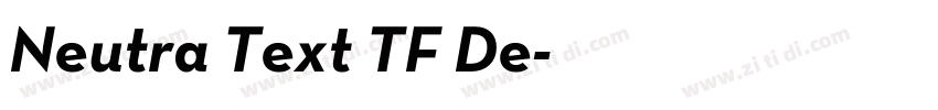 Neutra Text TF De字体转换 Neutra Text TF De字体转换